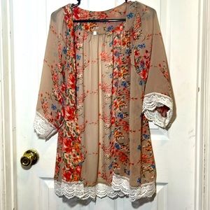Floral Kimono Cover Up